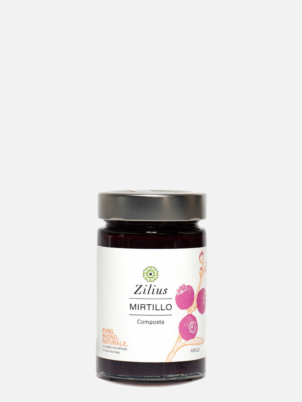 Blueberry compote with agave syrup